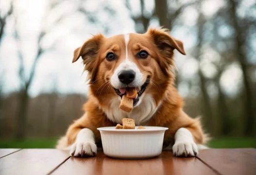 Hund der spiser hundesnacks